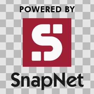 SnapNet logo tall black text