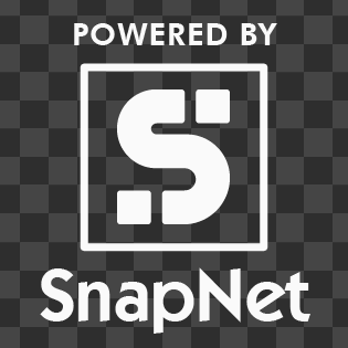 SnapNet logo tall monochromatic