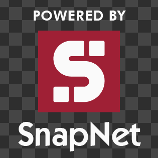 SnapNet logo tall white text