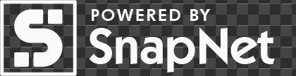 SnapNet logo wide monochromatic
